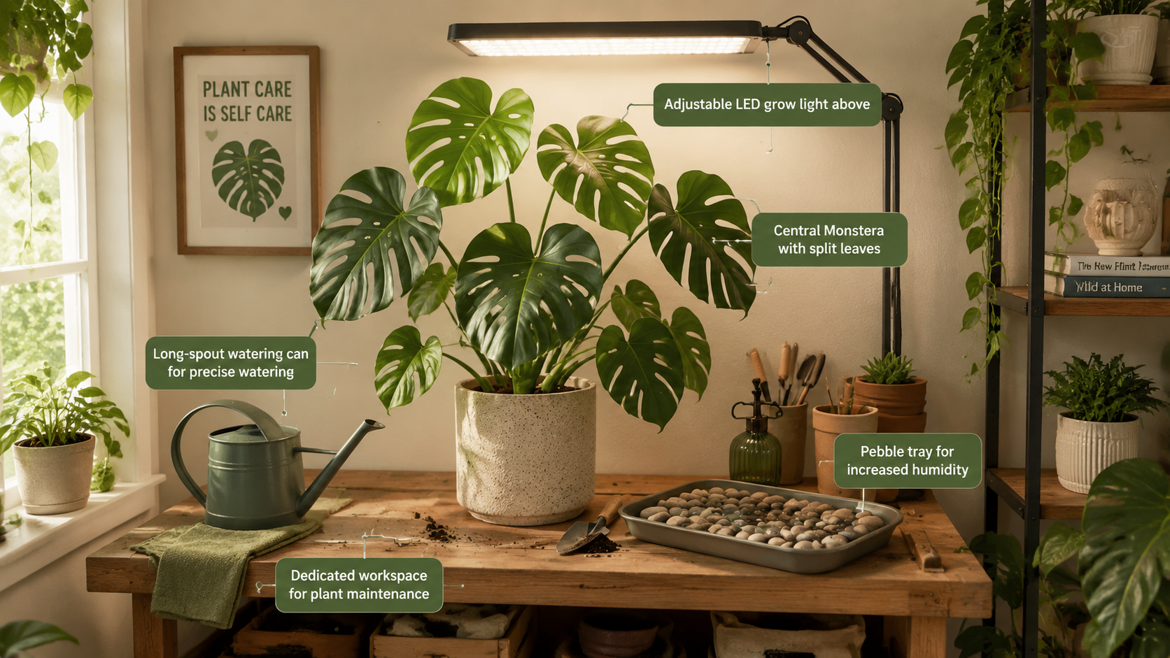 Indoor plant care corner real generated demo